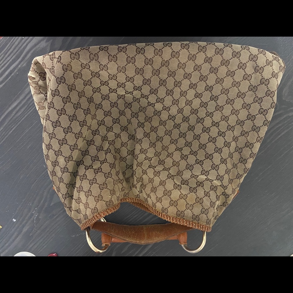 Gucci Brown Monogram Tote Bag - Picture 3 of 7